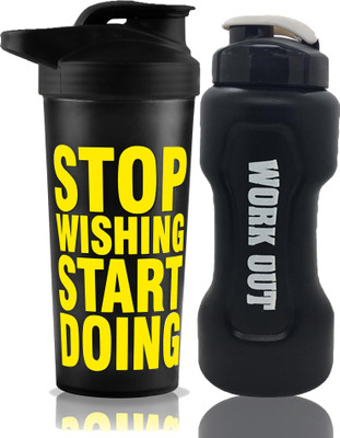TRUE INDIAN 700 ml Plastic Shaker(Pack of 2, Yellow)