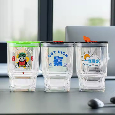 FUN FINDS 470 ml Glass Sipper(Pack of 1, Clear)