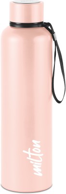 MILTON Aura 1000 Thermosteel Bottle,| 24 Hours Hot and Cold 1000 ml Flask(Pack of 1, Beige, Steel)