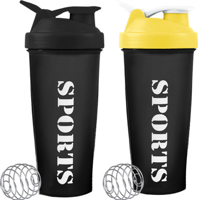 ZYRO 650 ml Plastic Shaker(Pack of 2, Yellow)