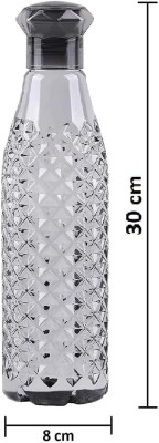 Diamond Design water Bottles 1 litre, with Diamond Cap BPA Free Water Bottle 1000 ml Bottle(Pack of 1, Black, Plastic)