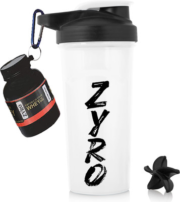 ZYRO 650 ml Plastic Shaker(Pack of 2, White)