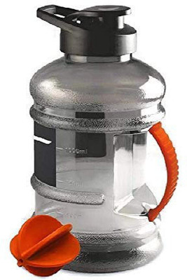 Sorath Sports Gallon 1.5L with Mixer Ball and Strainer 1500 ml Shaker(Pack of 1, Black, Plastic)