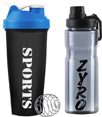 ZYRO 650 ml Plastic Shaker(Pack of 2, Blue)
