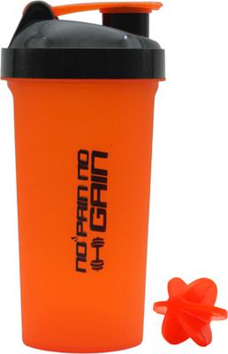 LAZYwindow 700 ml Plastic Shaker(Pack of 1, Orange)