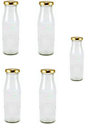 AFAST 300 ml Glass Bottle(Pack of 5, Clear)