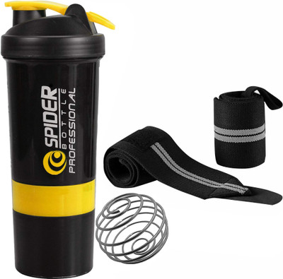TRUE INDIAN 500 ml Plastic Shaker(Pack of 2, Yellow)