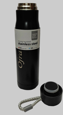 Ojra 500 ml Steel Bottle(Pack of 1, Black)