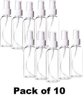 Siddhivinayak 100 ml PET Spray Bottle(Pack of 10, Clear)
