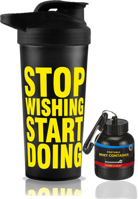 TRUE INDIAN 700 ml Plastic Shaker(Pack of 2, Yellow)
