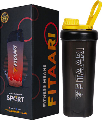 Fitaari 750 ml Plastic Shaker(Pack of 1, Black)