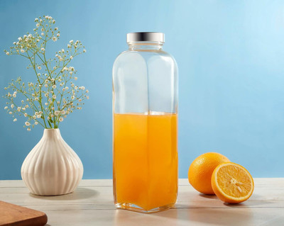 varyon 945 ml Glass, Steel Bottle(Pack of 4, Clear)