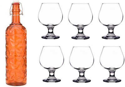 Somil Combo Of Bottle And Glass Set -A857 Jug Bottle Glass Set(Glass)
