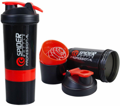 Kisam 500 ml Plastic Shaker(Pack of 1, Red)