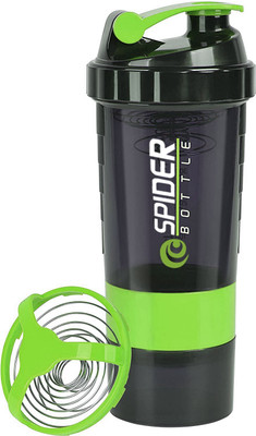 TRUE INDIAN 500 ml Plastic Shaker(Pack of 1, Green)