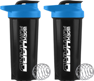 ZYRO 700 ml Plastic Shaker(Pack of 2, Blue)