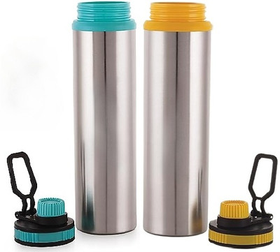 FROLAX 900 ml Steel Sipper(Pack of 2, Silver)