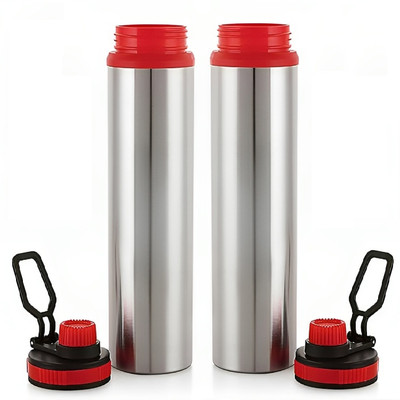 PIQUANT KITCHENWARE 900 ml Steel Sipper(Pack of 2, Silver)