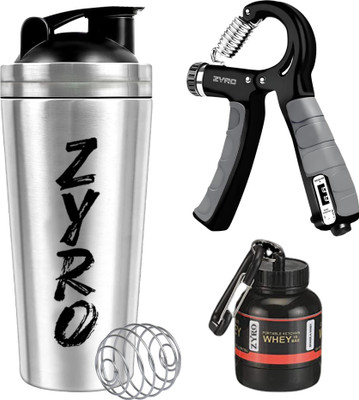 ZYRO 750 ml Steel Shaker(Pack of 3, Grey)