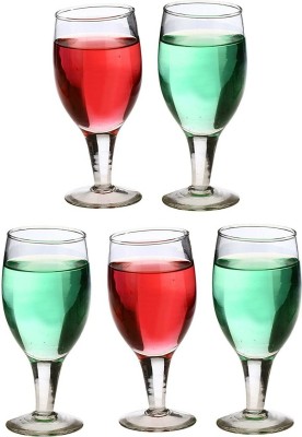 Somil (Pack of 5) Multipurpose Drinking Glass -B1187 Glass Set Wine Glass(180 ml, Glass, Clear)