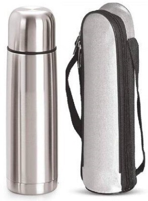 WORLD OF KITCHENCRAFT High Quality Thermosteel water bottle lid 1000 ml Flask 1000 ml 1000 ml Flask(Pack of 1, Steel/Chrome, Steel)