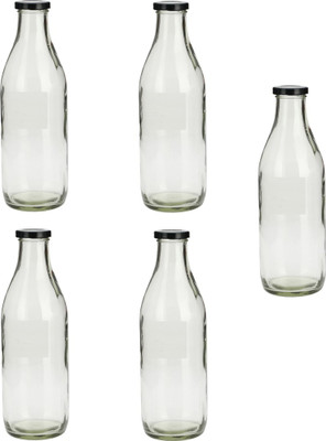 AFAST 1000 ml Glass Bottle(Pack of 5, Clear)