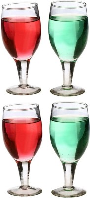 Somil (Pack of 4) Multipurpose Drinking Glass -B1186 Glass Set Wine Glass(180 ml, Glass, Clear)