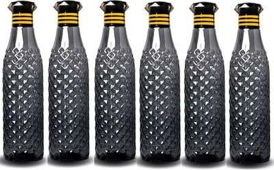 JLR Enterprise 1000 ml PET Bottle(Pack of 6, Black)