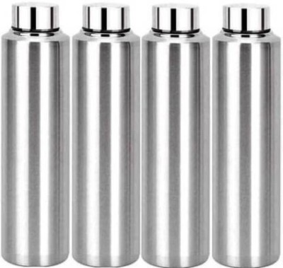 spyker PLATINUM Stainless-Steel Leak-Proof Water Bottle / Fridge Bottle 1000ML (Packof 4) 1000 ml Bottle(Pack of 4, Silver, Steel)
