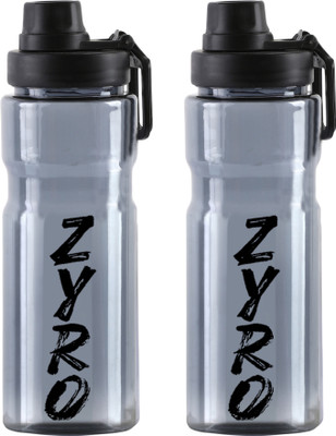 ZYRO 700 ml Plastic Shaker(Pack of 2, Black)