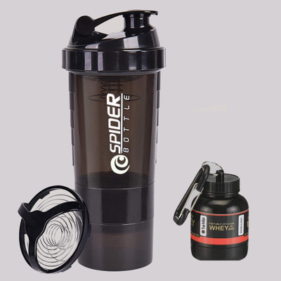 TRUE INDIAN 500 ml Silicone Shaker(Pack of 2, Black)
