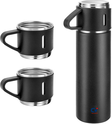 Harikaran 500 ml Steel Flask(Pack of 1, Black)