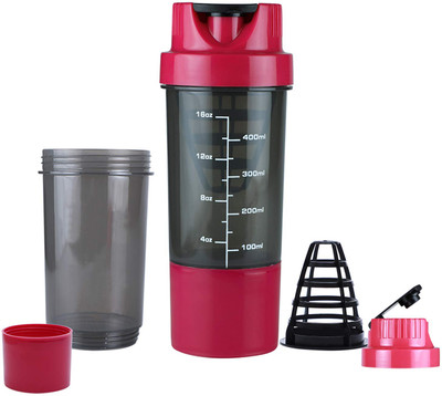HMFURRYS FINEST 500 ml Plastic Shaker(Pack of 1, Pink)