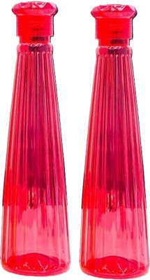 LolyKitch 1000 ml Plastic Bottle(Pack of 2, Red)