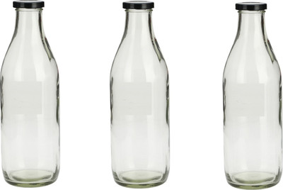AFAST 1000 ml Glass Bottle(Pack of 3, Clear)