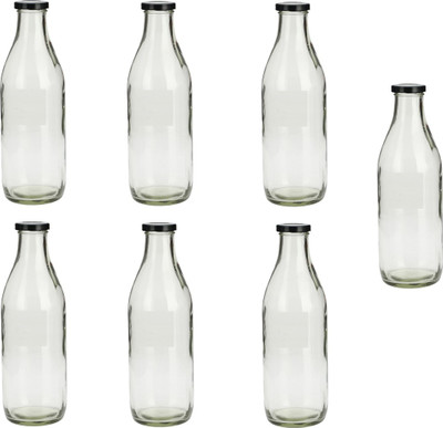 AFAST 1000 ml Glass Bottle(Pack of 7, Clear)