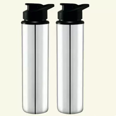 Pack of 2 Nice Stainless Steel Water Bottle for college/Fridge/Sports/Gym/Office 900 ml Bottle Steel