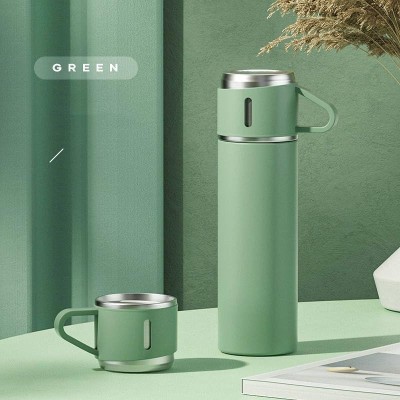 RK Double Wall Stainless Steel 500ml Vacuum Flask Insulated Hot & Cold Water Bottle 500 ml Bottle(Pack of 1, Green, Steel)