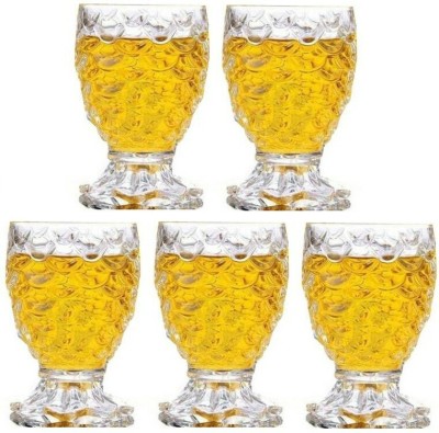 Somil (Pack of 5) Multipurpose Drinking Glass -B526 Glass Set Shot Glass(140 ml, Glass, Clear)