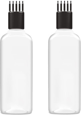 MADHYA Hair Root Applicator Bottle with Comb Cap for Applying Hair Oil,2PC