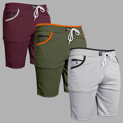 DARSHAN CREATION Printed Men Maroon, Green, Silver Casual Shorts