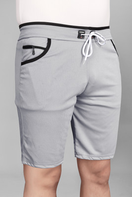 DARSHAN CREATION Printed Men Silver Casual Shorts