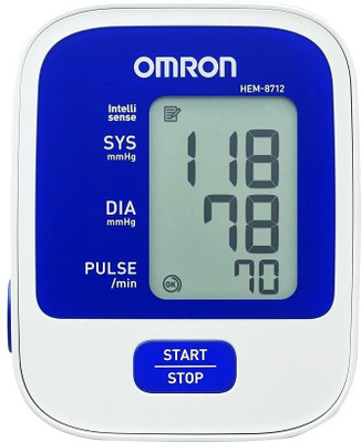 OMRON 8712 Automatic Digital Blood Pressure - One Touch Operation, IntelliSense Technology Bp Monitor(White)