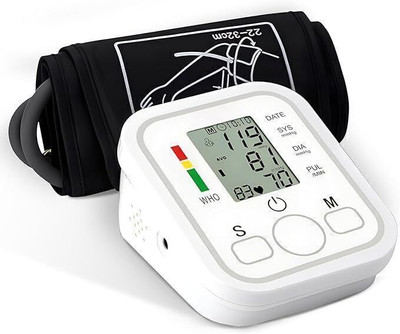 HEALBIRD Smart Blood Pressure Monitor with 4X AAA Battery, Large Cuff Digital Upper Arm BP Machine | Hypertension Machine with Voice Broadcast Bp Monitor(White)