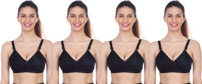 RUBYINNERWEAR RUBY INNERWEAR Women Everyday Non Padded Bra(Black)