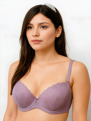 ladoenterprises CHV7322 Women Full Coverage Lightly Padded Bra(Purple)