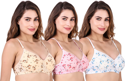 Extoes Women Full Coverage Lightly Padded Bra(Multicolor)