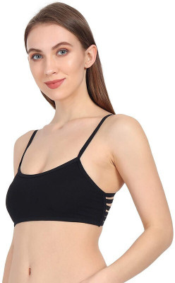 Unique Style 6 Strap Bra Women Full Coverage Lightly Padded Bra(Black)