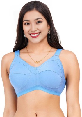 Cintella Solid Non-Padded Bra ( 32C, Blue) Women Full Coverage Non Padded Bra(Blue)