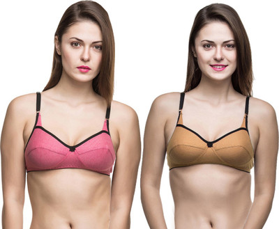 DreamBe 5Star Women Everyday Non Padded Bra(Pink, Brown)